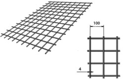 Сетка сварная дорожная 100х100х4 мм 1,5х2м