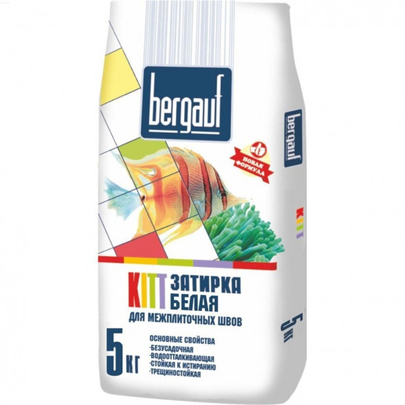 Затирка Bergauf Kitt, белая, 5 кг
