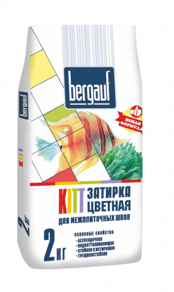 Затирка Bergauf Kitt, белая, 2 кг