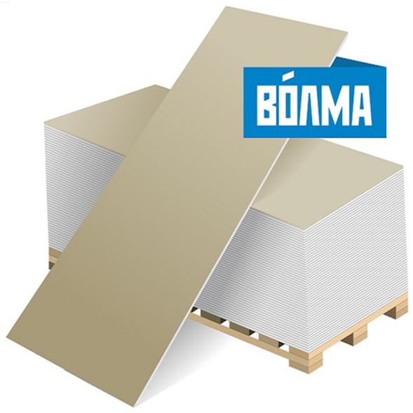 Гипсокартон ГКЛ /12,5 х1200 х 2500 / ВОЛМА