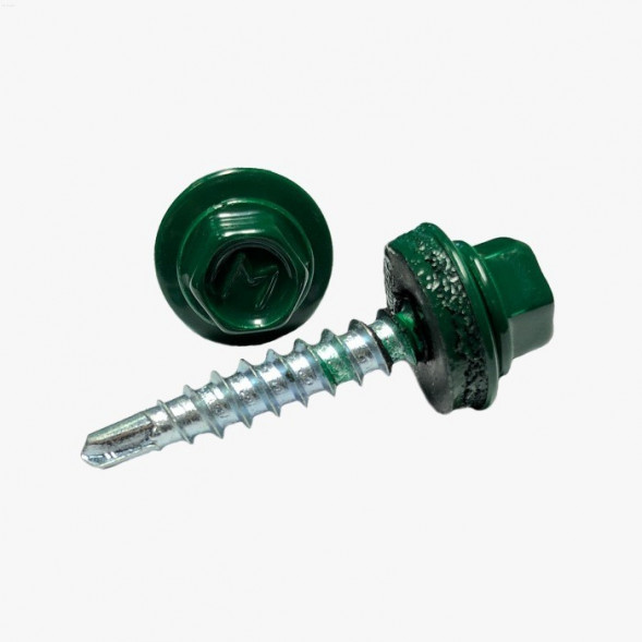 Саморез кровельный по металлу 5,5х1,9 RAL 6005 (250 шт)